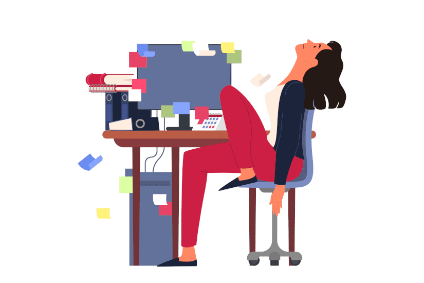 Lady at Desk - Burnout